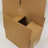 Economy set: cardboard, folding box 1.20C, 1-wall, brown, 200x140x120mm, 375 pieces