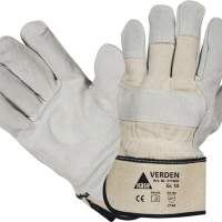 Handschuhe Verden Gr.10 grau/natur Rindspaltleder EN 388 Kat.II Hase, 12 Stück