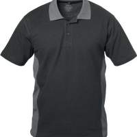 Polo shirt Sevilla size M black/grey 100% cotton