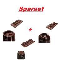 Sparset 3ert Silikomart Pralinenform VERTIGO & IMPERIAL & PRALINE