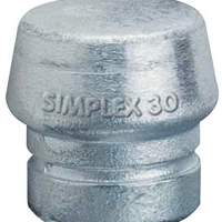 Soft-face hammer head D.30mm f.Simplex loose soft metal hard HALDER silver
