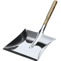 Dustpan with lip VA L.220xW.230mm with lacquered wooden handle and fitting