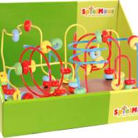 SpielMaus wooden motor skills loop small, 12 cm, display of 8
