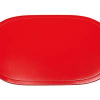 SALEEN placemat oval plastic 45.5x29cm red 12 pieces