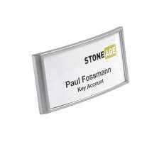 DURABLE name tag CLASSIC 854023 30x65mm magnet silver 10 pieces/pack.