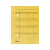 Falken circulation folder 80004203 DIN A4 2 viewing holes cardboard yellow, 100 pieces