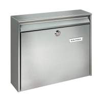 BURG-WÄCHTER letterbox Borkum H 422mm W 362mm D 100mm stainless steel DIN C4