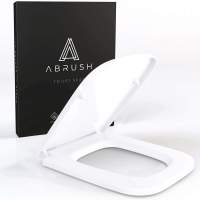 Abrush® Toilettendeckel mit Absenkautomatik | WC Sitz eckig aus Duroplast | WC Deckel & Klobrille - wie neu