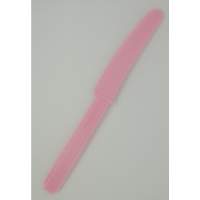 Amscan 10 robuuste kunststof messen in de kleur roze lengte 17 cm breedte 2,0 cm party