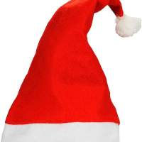 2X Weihnachtsmütze Nikolausmütze Mütze Weihnachten Nikolaus rot für Erwachsene Kinder Weihnachtsfeier Weihnachtsmarkt